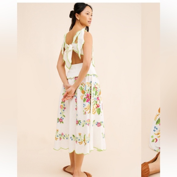 farm rio Tropical Romance Off White Maxi Dress - Picture 5 of 10